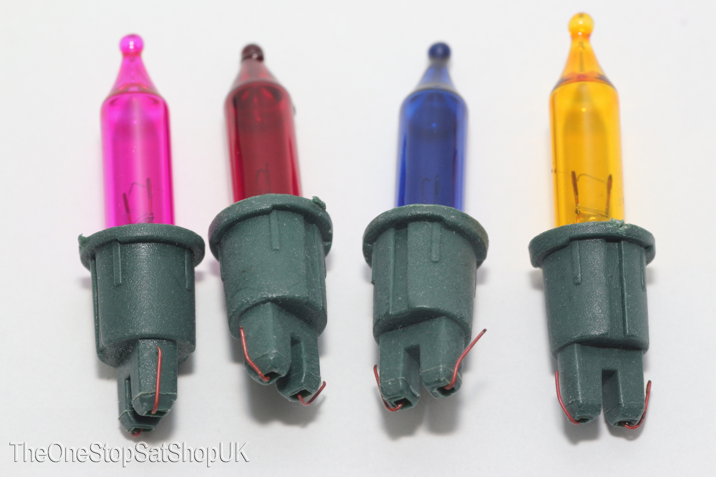 4 x 6V 789N Push In Notched Coloured Christmas Fairy Lights Spare Bulb