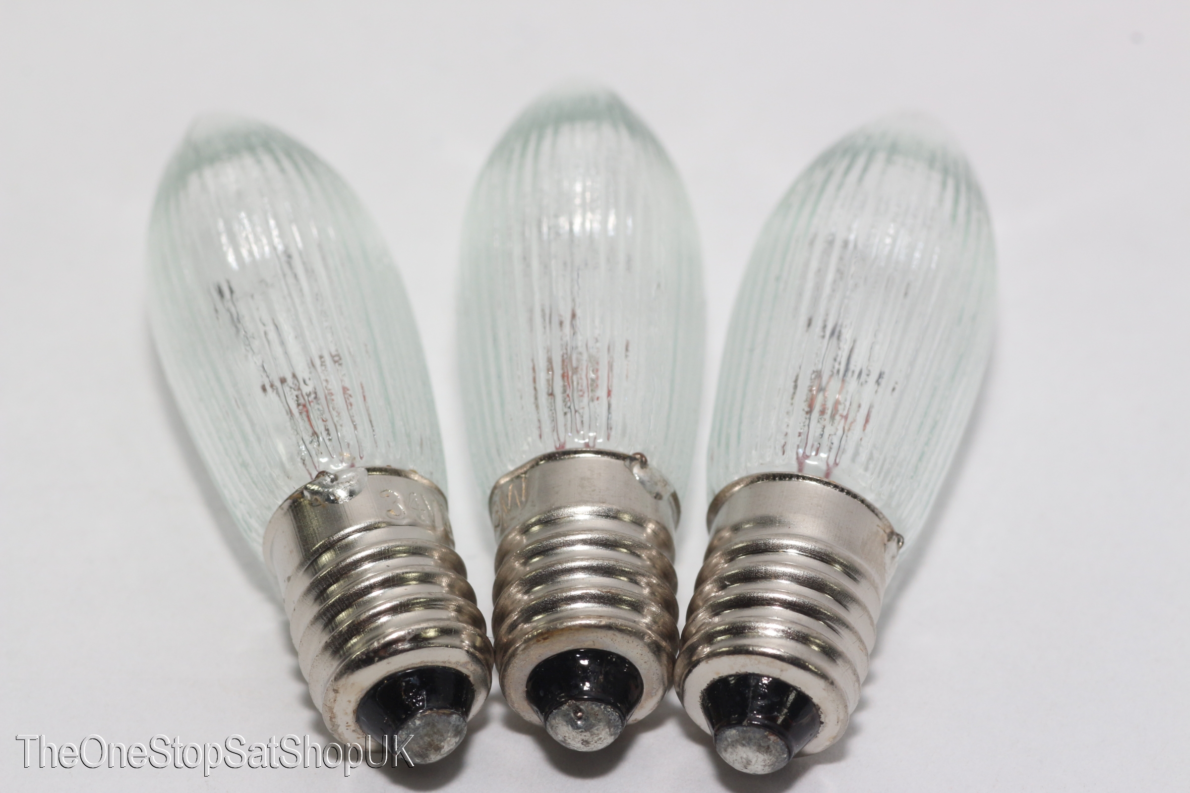2 x Pack Of 3 Replacement Screw In Candle Bridge Bulbs 34V 3W Clear Bulb