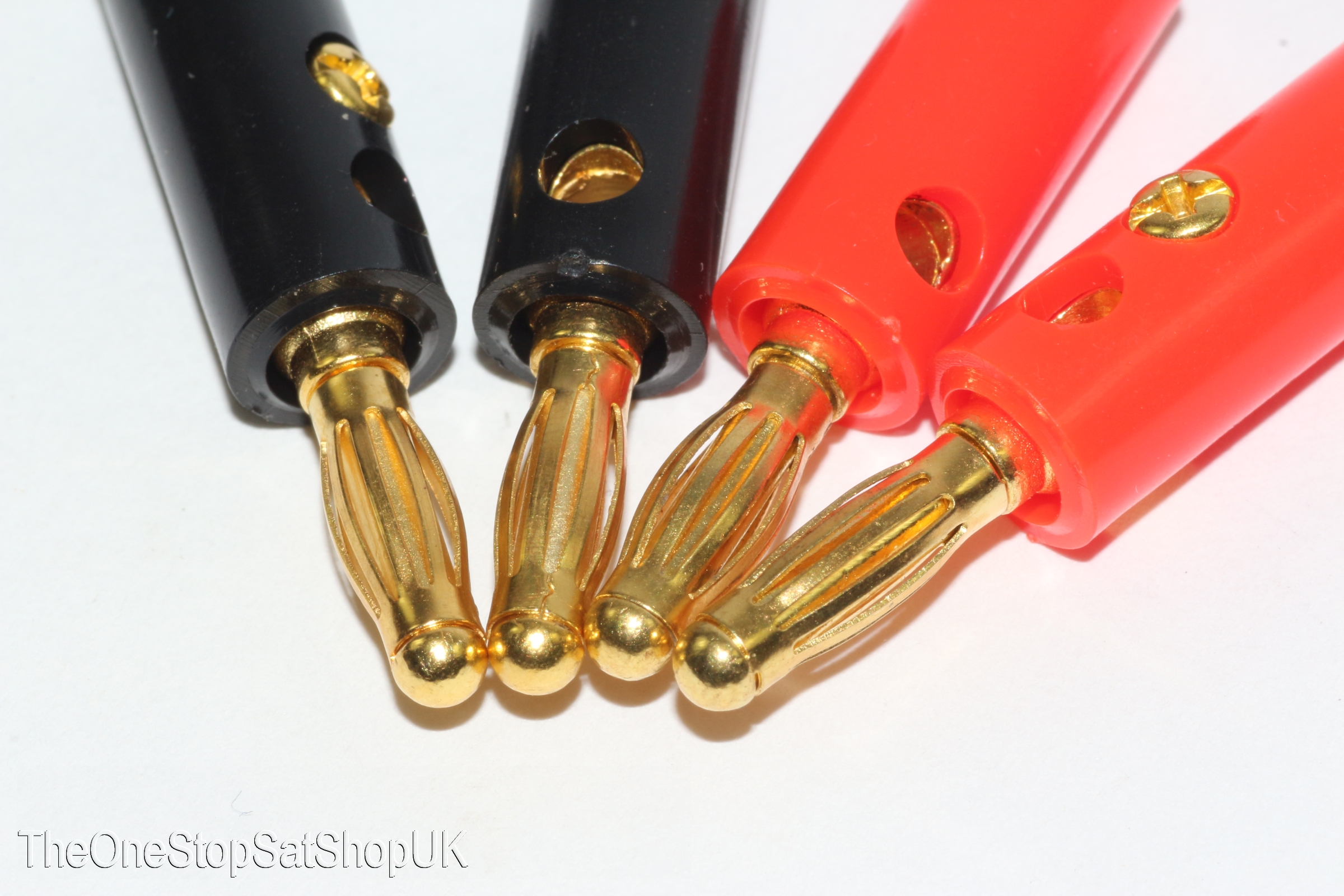 Banana Speaker Plugs 4mm Gold Plated 2 x Red 2 x Black eBay