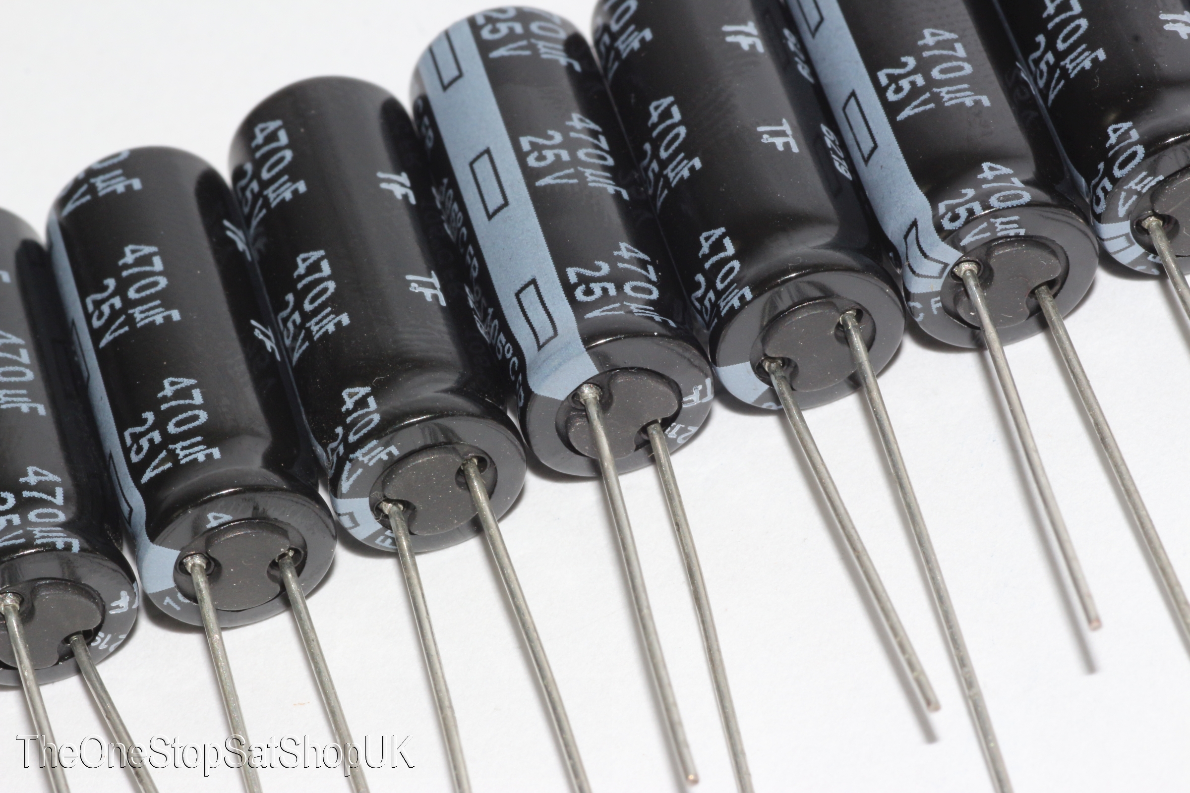 10 x Panasonic 470uF 25V 8mm x 20mm Slim Ultra Low ESR Electrolytic ...