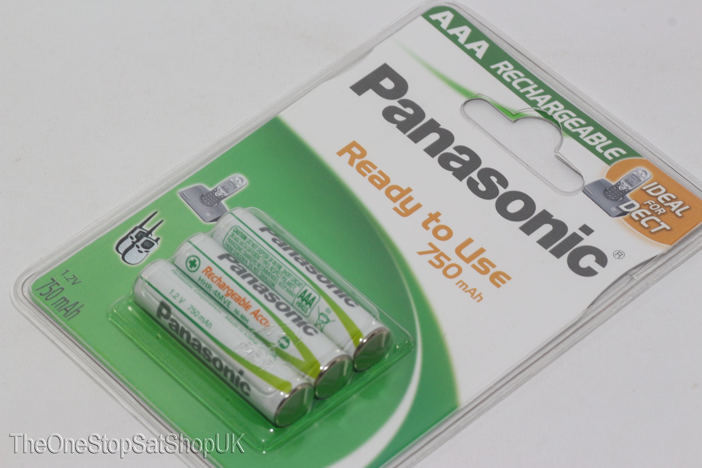 3 x Genuine Panasonic AAA NiMH DECT Cordless Telephone Batteries