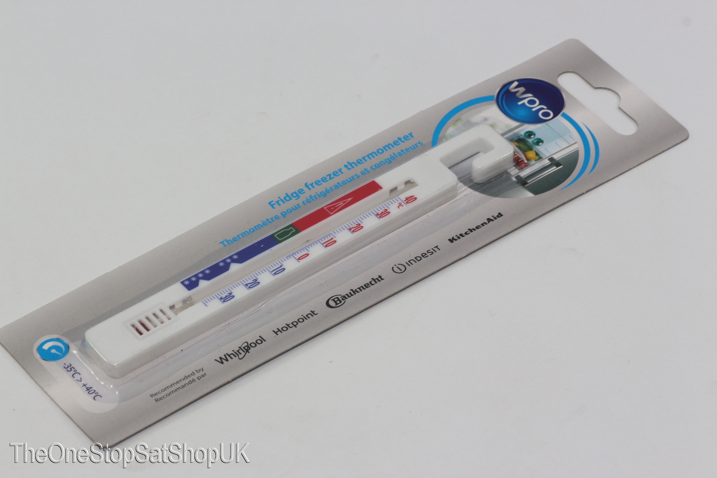 WPRO Whirlpool Fridge Freezer Thermometer With Hook 35 +40 Degrees